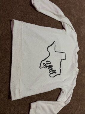 Cream 'Y'all' Texas Graphic Crewneck Sweater - Women's
